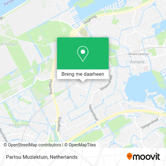 Partou Muziektuin kaart