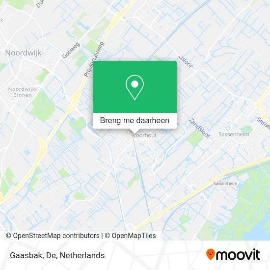 Gaasbak, De kaart
