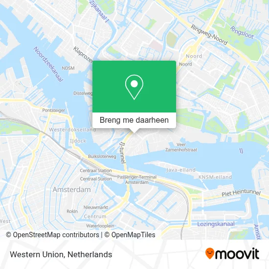 Western Union kaart