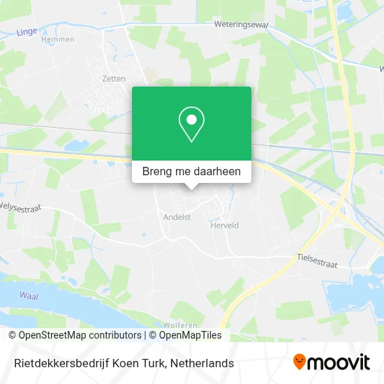 Rietdekkersbedrijf Koen Turk kaart