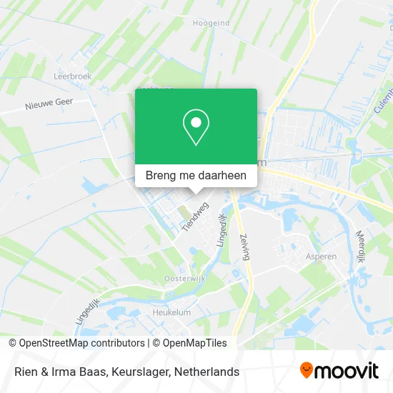 Rien & Irma Baas, Keurslager kaart