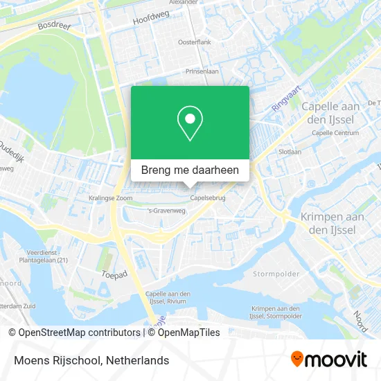 Moens Rijschool kaart