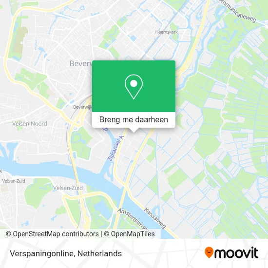 Verspaningonline kaart