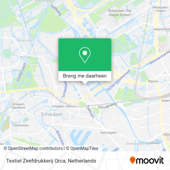 Textiel Zeefdrukkerij Orca kaart