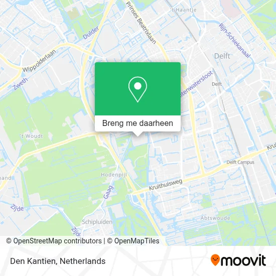 Den Kantien kaart