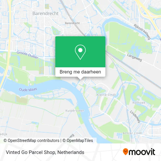 Vinted Go Parcel Shop kaart