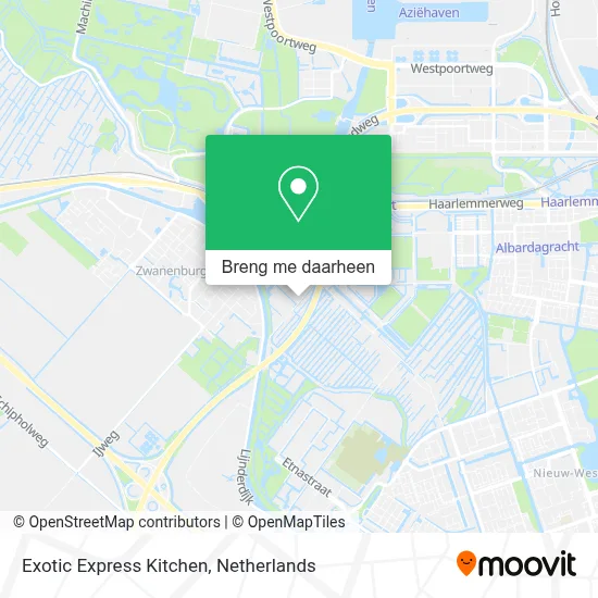 Exotic Express Kitchen kaart