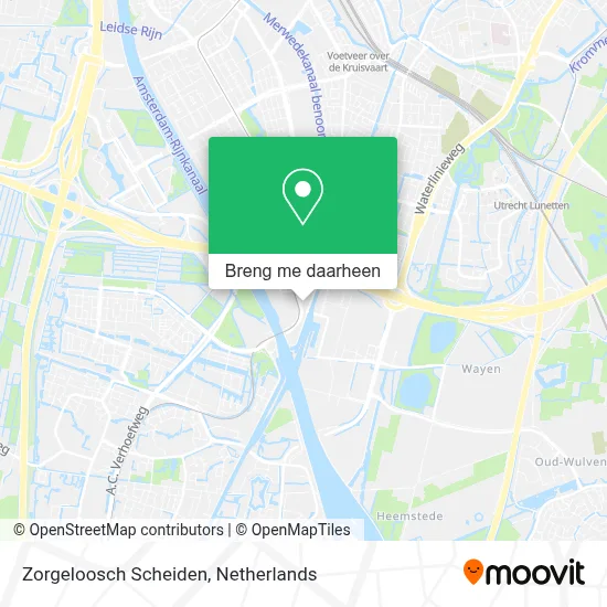 Zorgeloosch Scheiden kaart