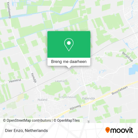 Dier Enzo kaart