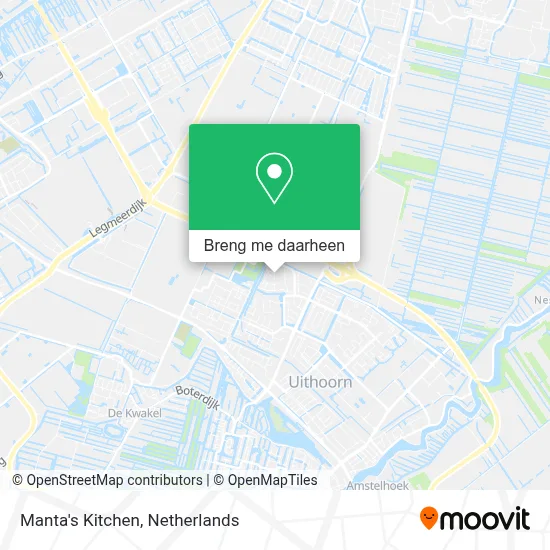 Manta's Kitchen kaart