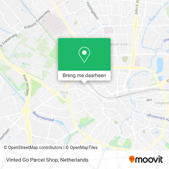 Vinted Go Parcel Shop kaart