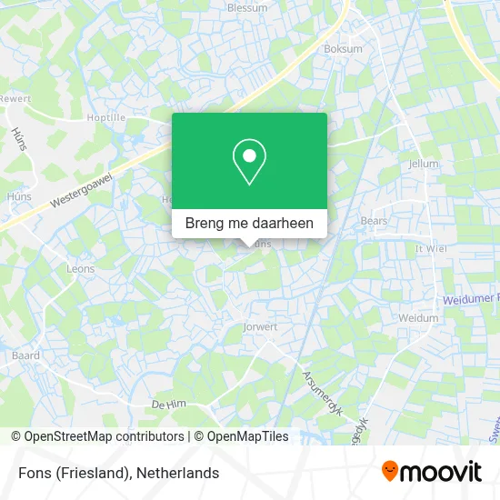 Fons (Friesland) kaart