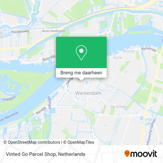 Vinted Go Parcel Shop kaart