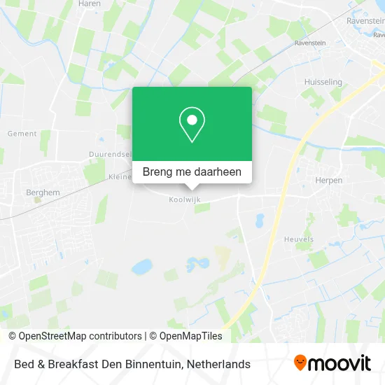 Bed & Breakfast Den Binnentuin kaart