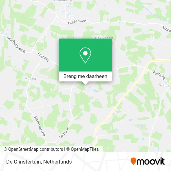 De Glinstertuin kaart