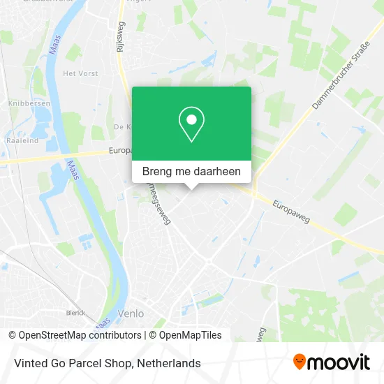 Vinted Go Parcel Shop kaart