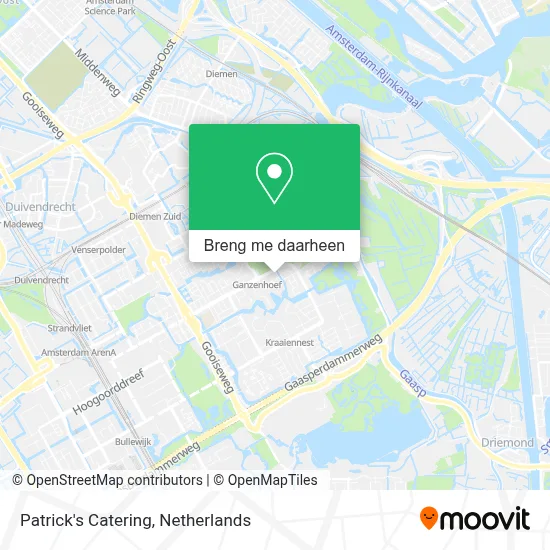 Patrick's Catering kaart