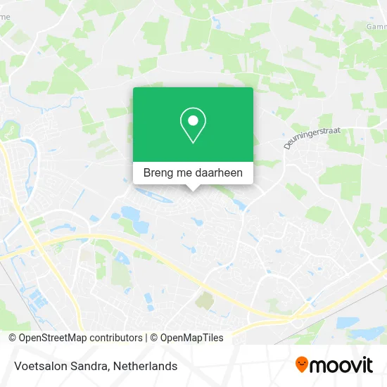 Voetsalon Sandra kaart