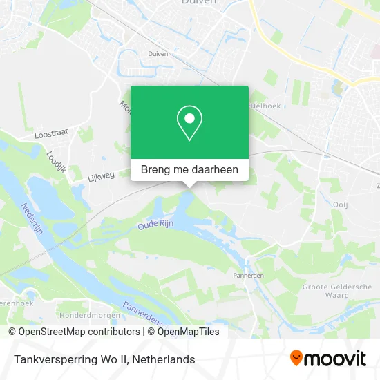 Tankversperring Wo II kaart