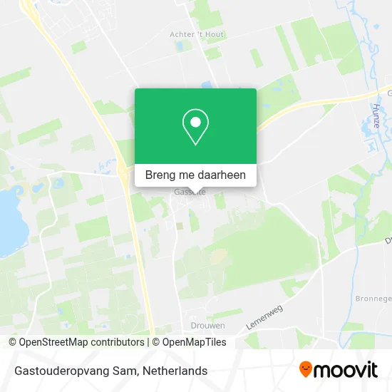 Gastouderopvang Sam kaart