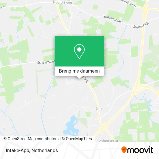 Intake-App kaart