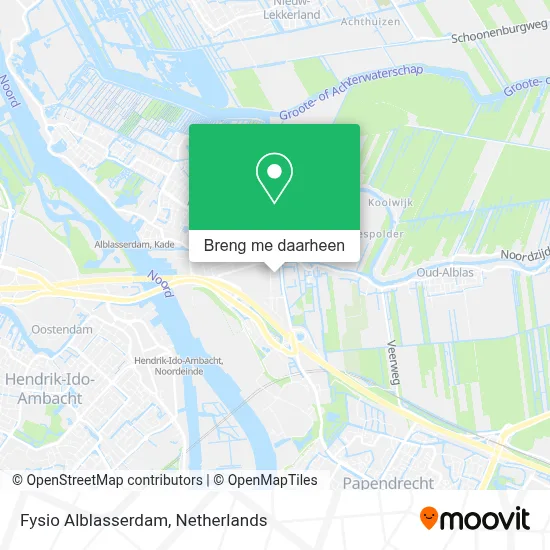 Fysio Alblasserdam kaart