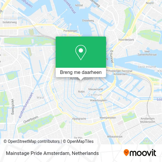 Mainstage Pride Amsterdam kaart