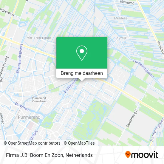Firma J.B. Boom En Zoon kaart