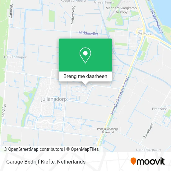 Garage Bedrijf Kiefte kaart