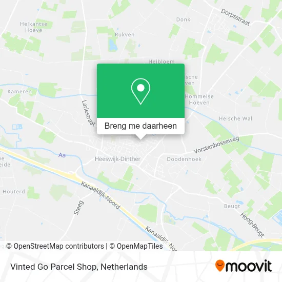 Vinted Go Parcel Shop kaart