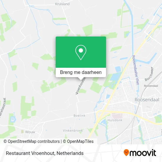 Restaurant Vroenhout kaart
