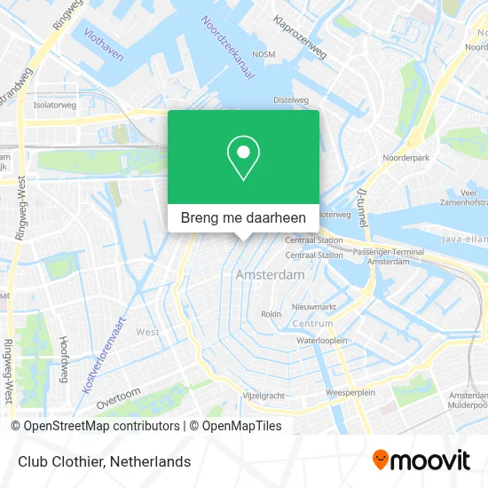 Club Clothier kaart