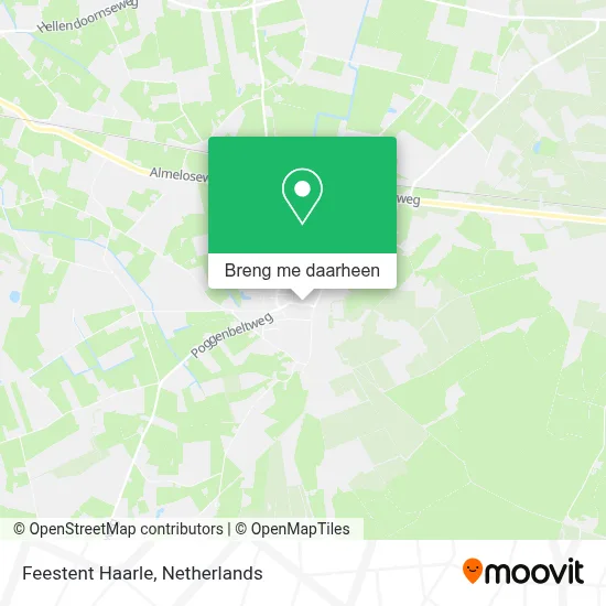 Feestent Haarle kaart