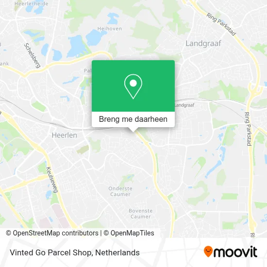 Vinted Go Parcel Shop kaart