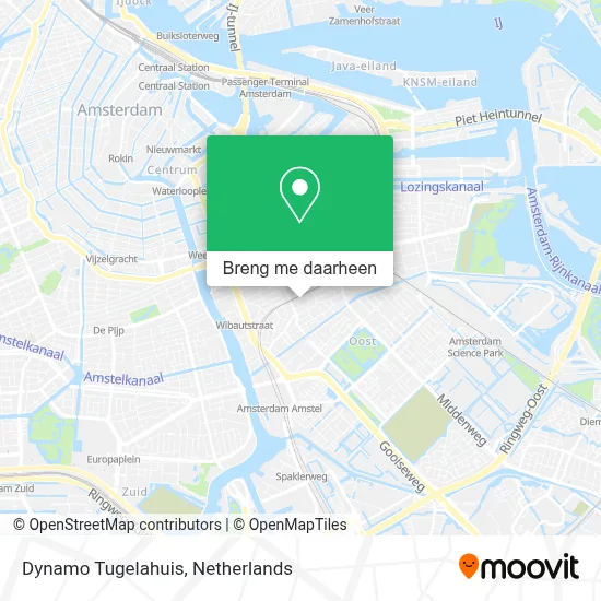 Dynamo Tugelahuis kaart