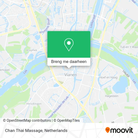 Chan Thai Massage kaart