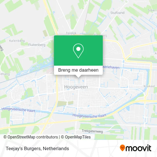 Teejay's Burgers kaart