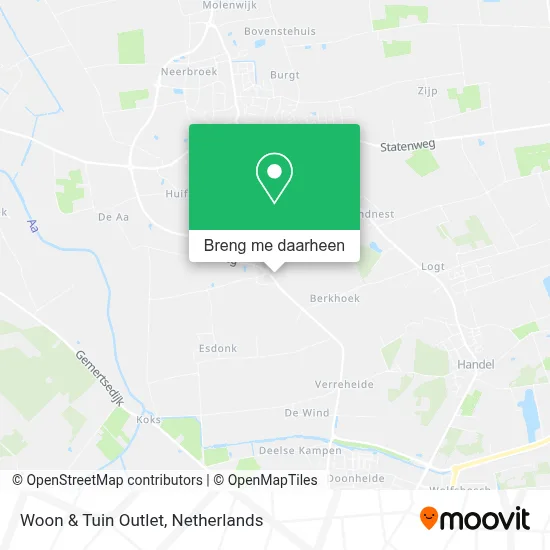 Woon & Tuin Outlet kaart