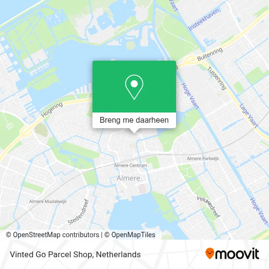 Vinted Go Parcel Shop kaart