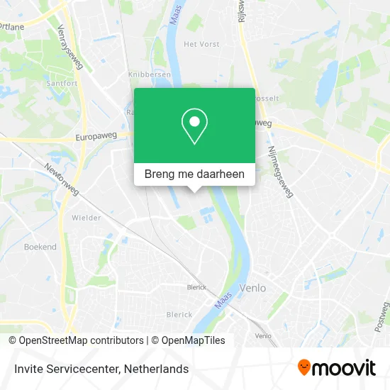 Invite Servicecenter kaart