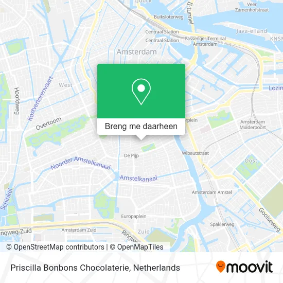 Priscilla Bonbons Chocolaterie kaart