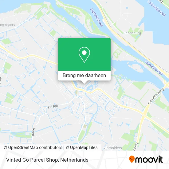 Vinted Go Parcel Shop kaart
