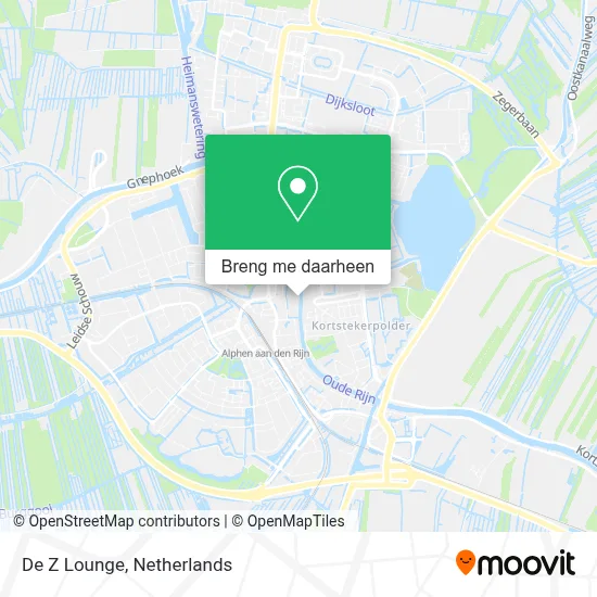 De Z Lounge kaart