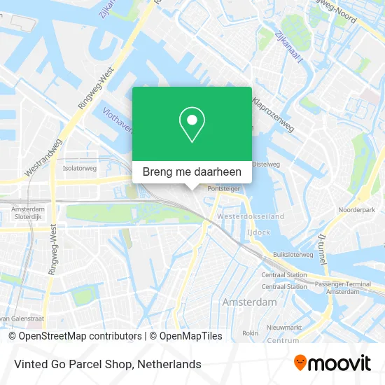 Vinted Go Parcel Shop kaart