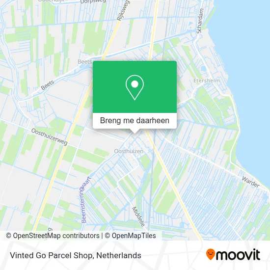 Vinted Go Parcel Shop kaart