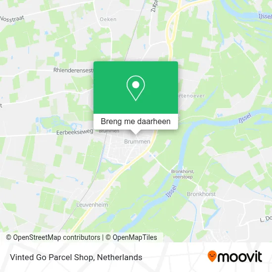Vinted Go Parcel Shop kaart