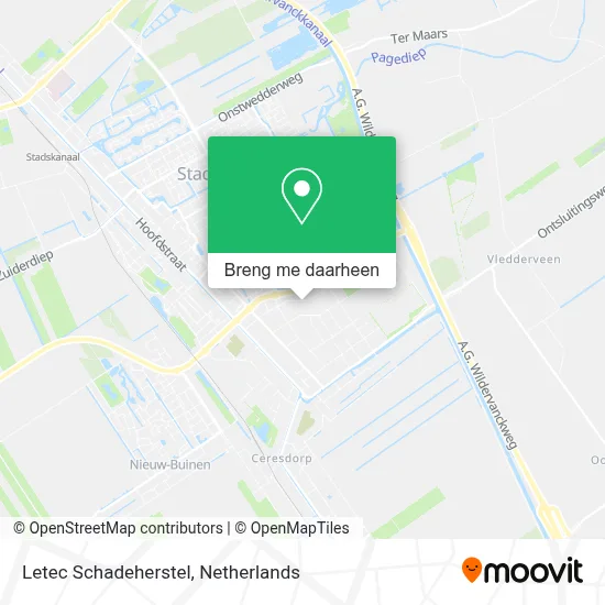 Letec Schadeherstel kaart