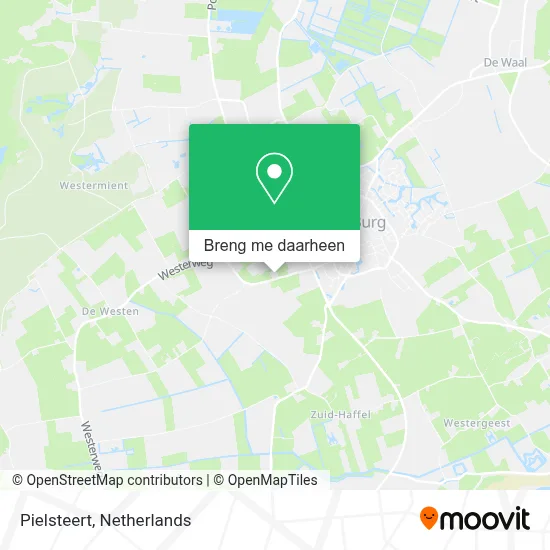 Pielsteert kaart