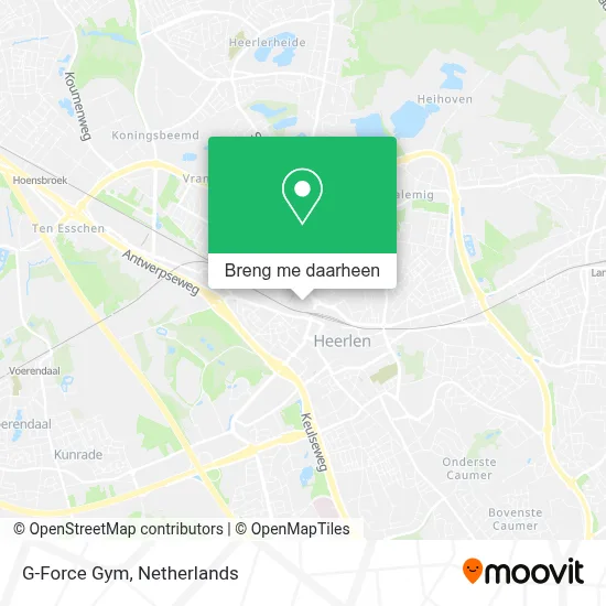 G-Force Gym kaart
