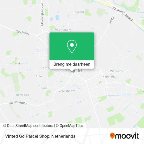 Vinted Go Parcel Shop kaart